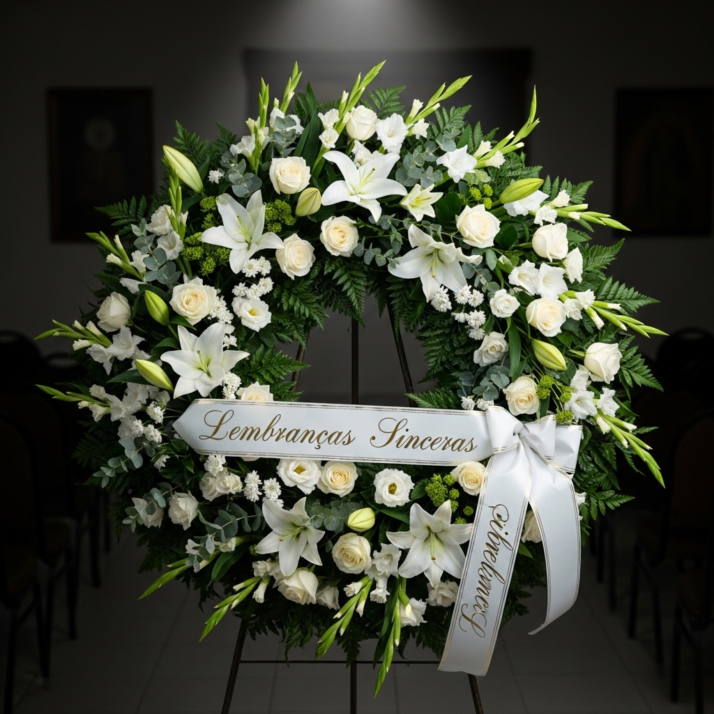 Coroas de flores para velório